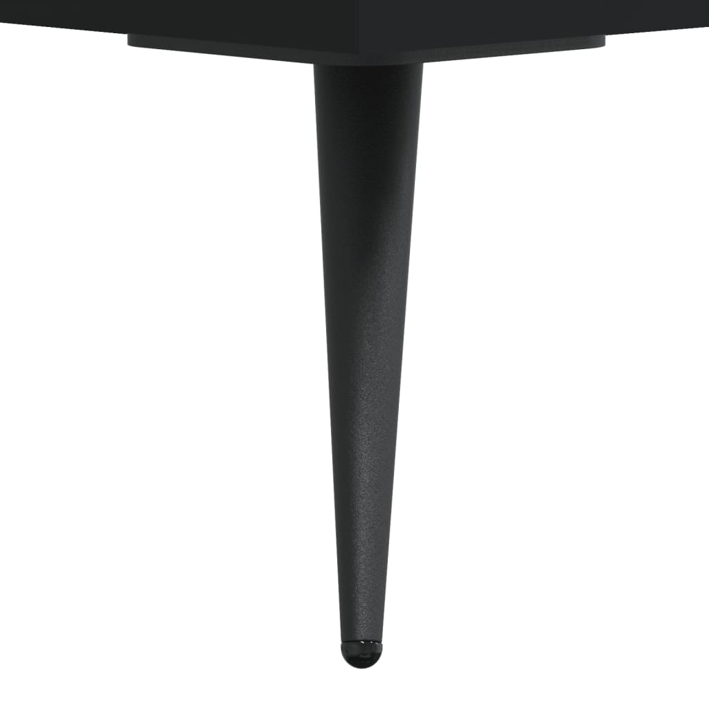 Set of 2 Black Bedside Cabinets, Engineered Wood, 40x40x50 cm