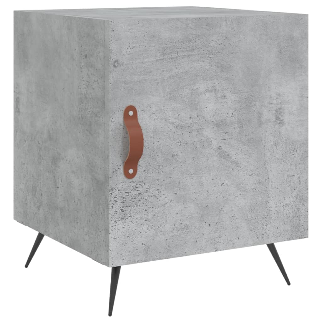Concrete Grey Bedside Cabinet 40x40x50 cm - Engineered Wood