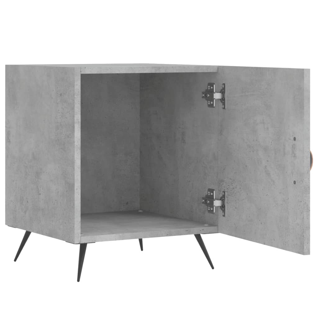 Concrete Grey Bedside Cabinet 40x40x50 cm - Engineered Wood