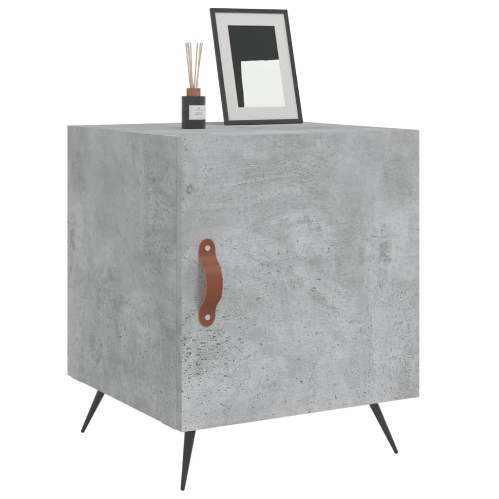 Concrete Grey Bedside Cabinet 40x40x50 cm - Engineered Wood