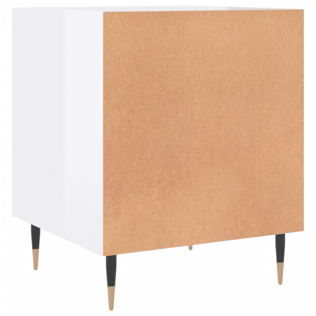 High Gloss White Bedside Cabinets 2pcs, Engineered Wood, 40x40x50 cm