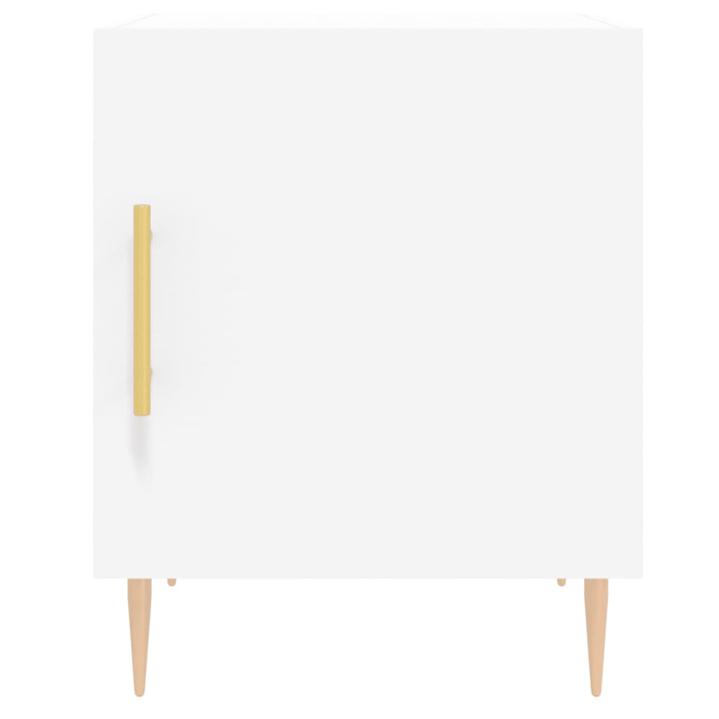 White Engineered Wood Bedside Cabinet 40x40x50 cm
