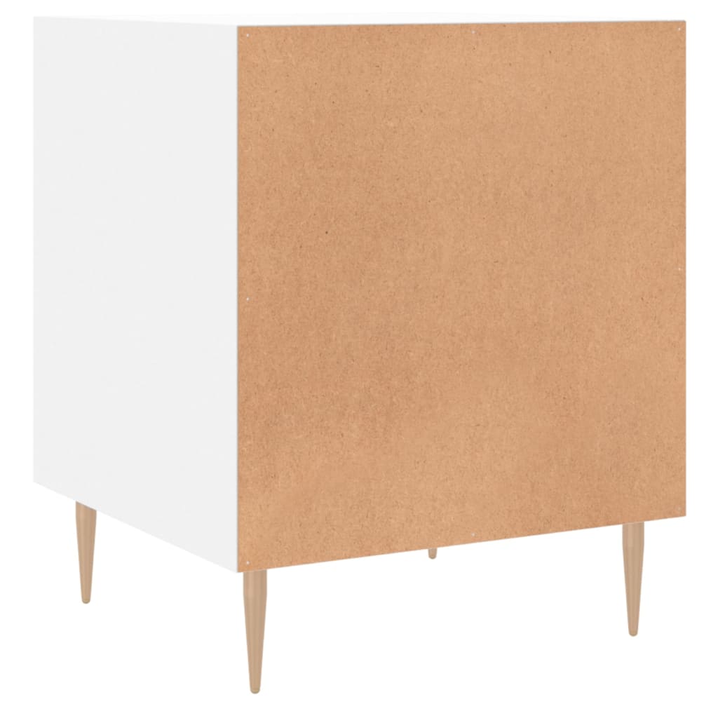 White Engineered Wood Bedside Cabinet 40x40x50 cm