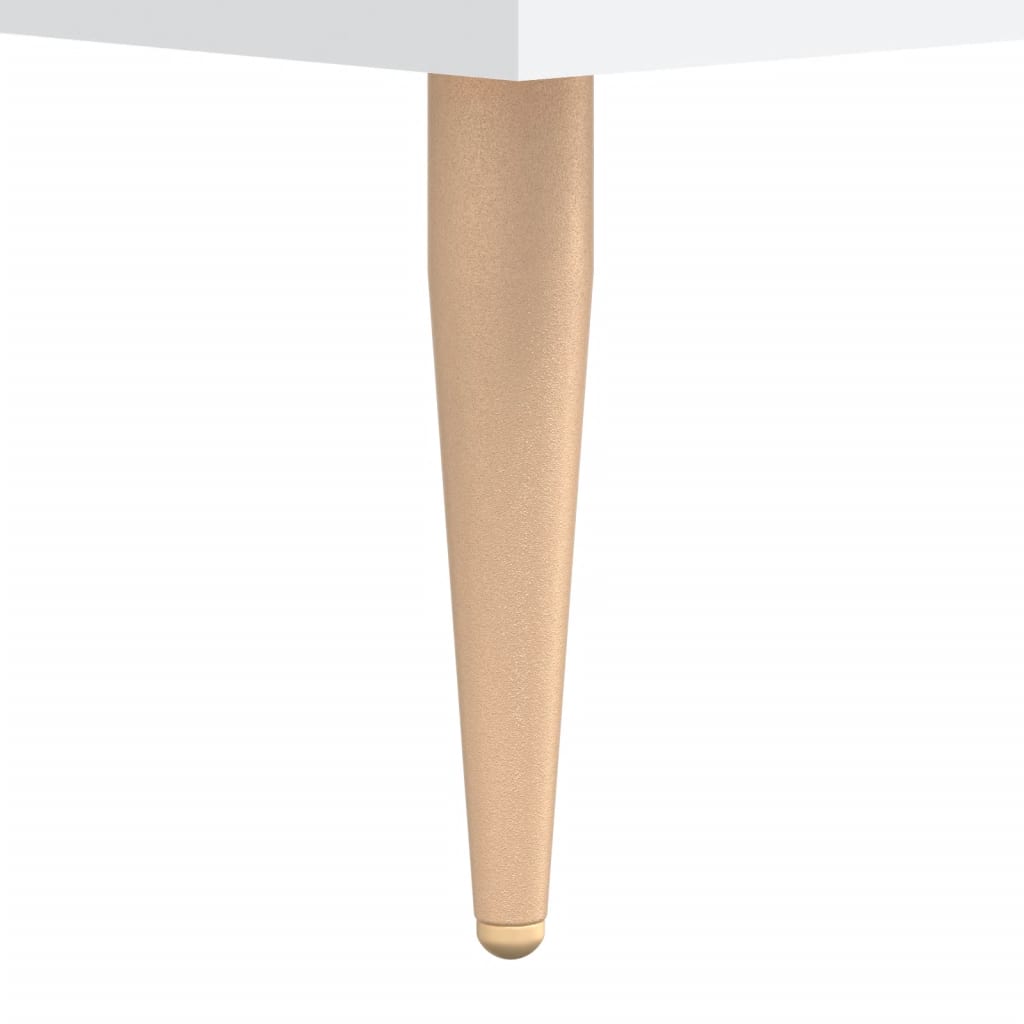 White Engineered Wood Bedside Cabinet 40x40x50 cm