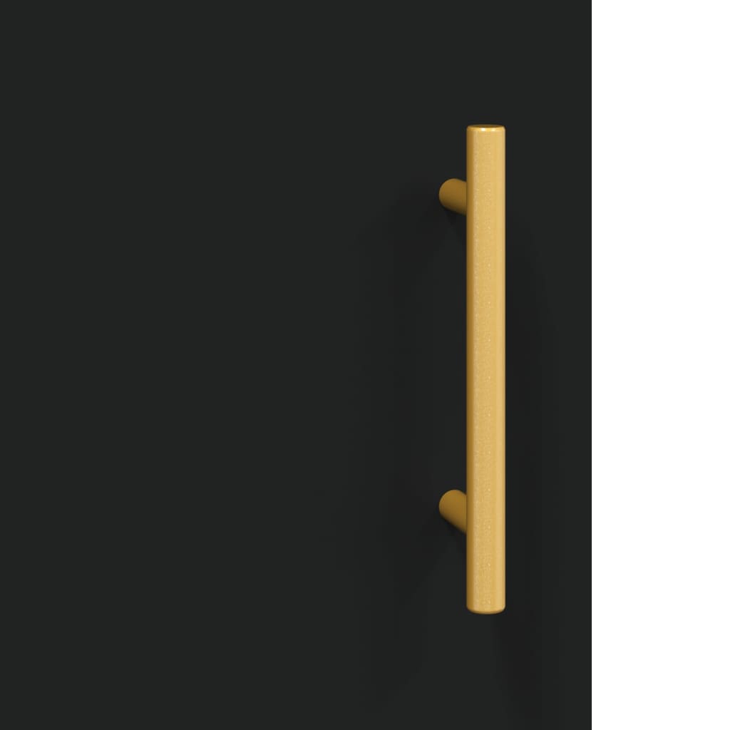 Sleek Black Bedside Cabinet, 40x40x50 cm - Engineered Wood