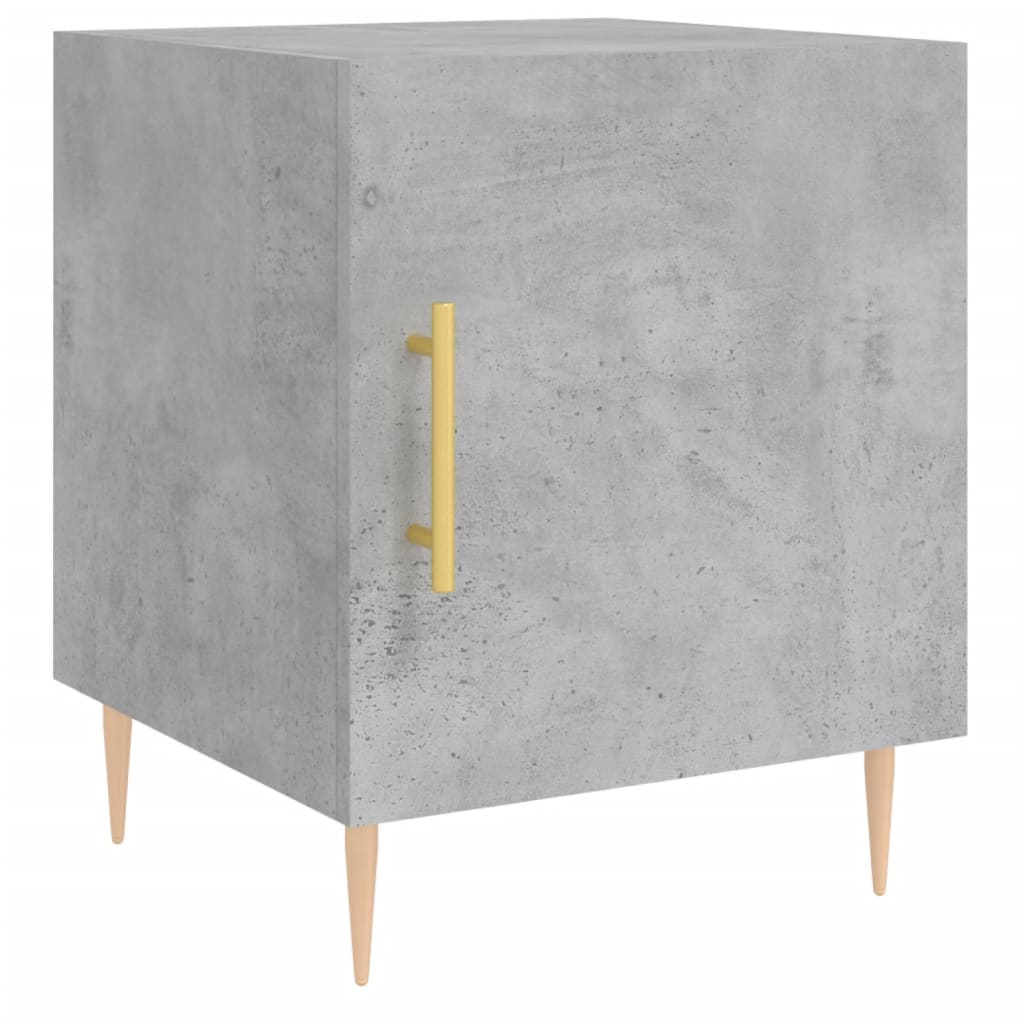 Concrete Grey Bedside Cabinets Set, 2 Pcs, 40x40x50 cm, Engineered Wood