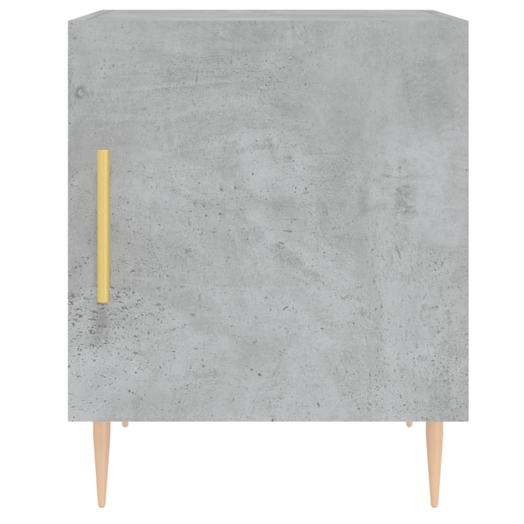 Concrete Grey Bedside Cabinets Set, 2 Pcs, 40x40x50 cm, Engineered Wood