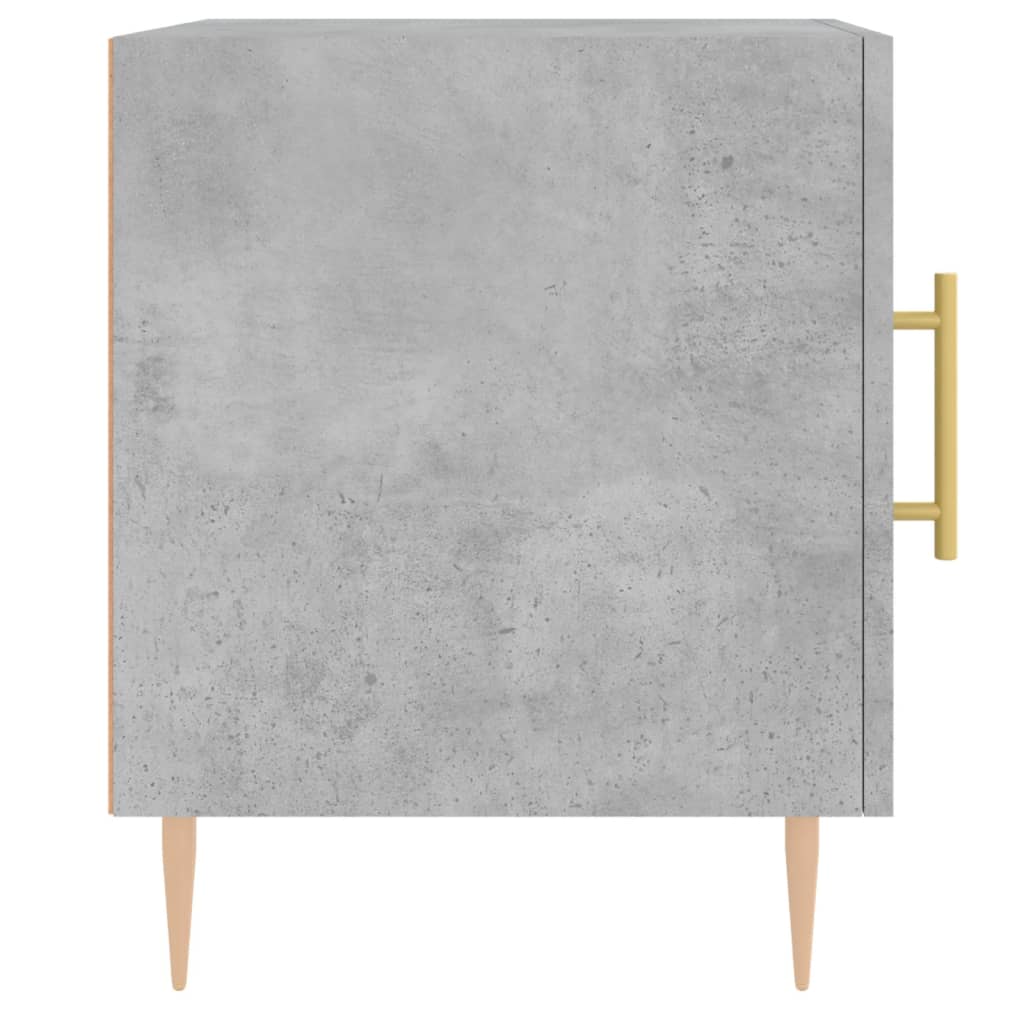 Concrete Grey Bedside Cabinets Set, 2 Pcs, 40x40x50 cm, Engineered Wood