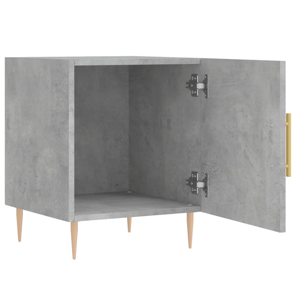 Concrete Grey Bedside Cabinets Set, 2 Pcs, 40x40x50 cm, Engineered Wood