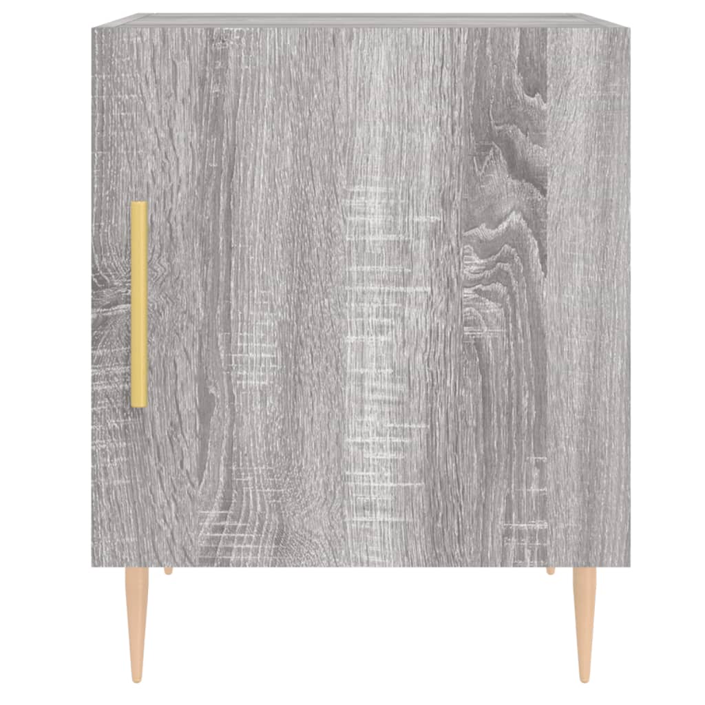 Grey Sonoma Bedside Cabinets Set, 2pcs, Engineered Wood, 40x40x50cm