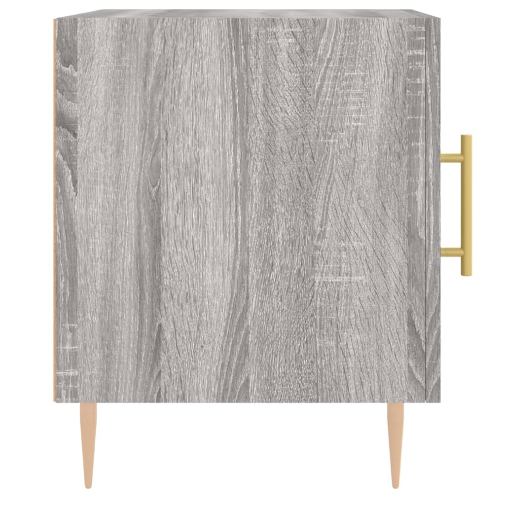 Grey Sonoma Bedside Cabinets Set, 2pcs, Engineered Wood, 40x40x50cm