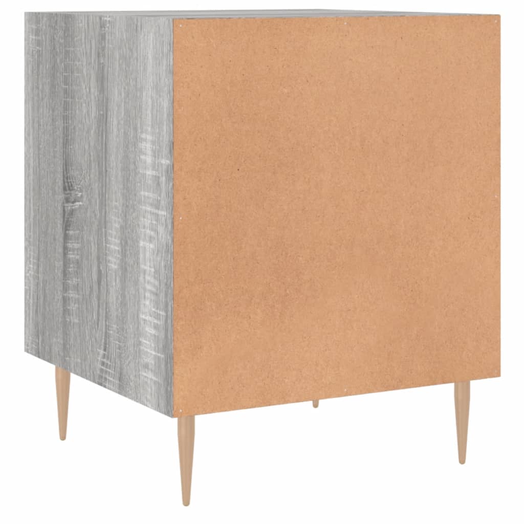 Grey Sonoma Bedside Cabinets Set, 2pcs, Engineered Wood, 40x40x50cm