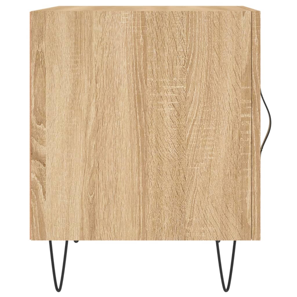 Set of 2 Sonoma Oak Bedside Cabinets - 40x40x50 cm Engineered Wood