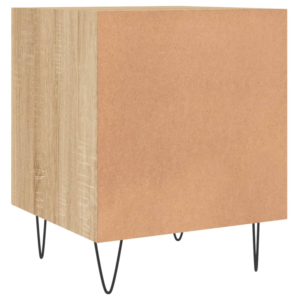 Set of 2 Sonoma Oak Bedside Cabinets - 40x40x50 cm Engineered Wood