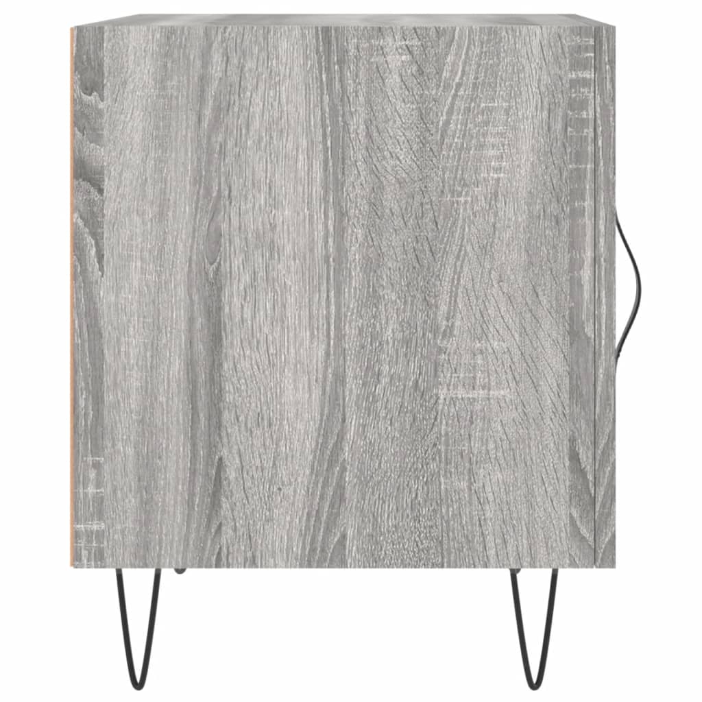 Grey Sonoma Bedside Cabinets 2pc, 40x40x50cm Engineered Wood