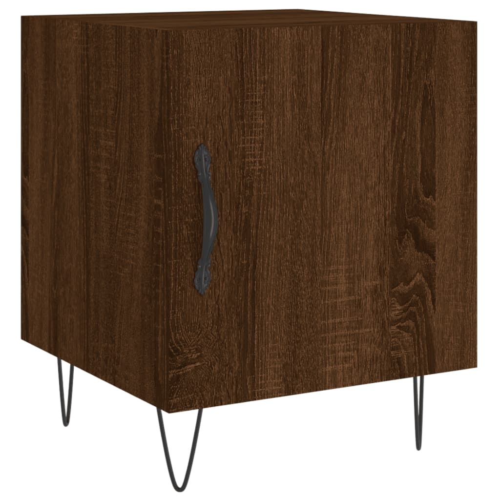 Brown Oak Bedside Cabinets, 2 Pcs, 40x40x50 cm, Engineered Wood