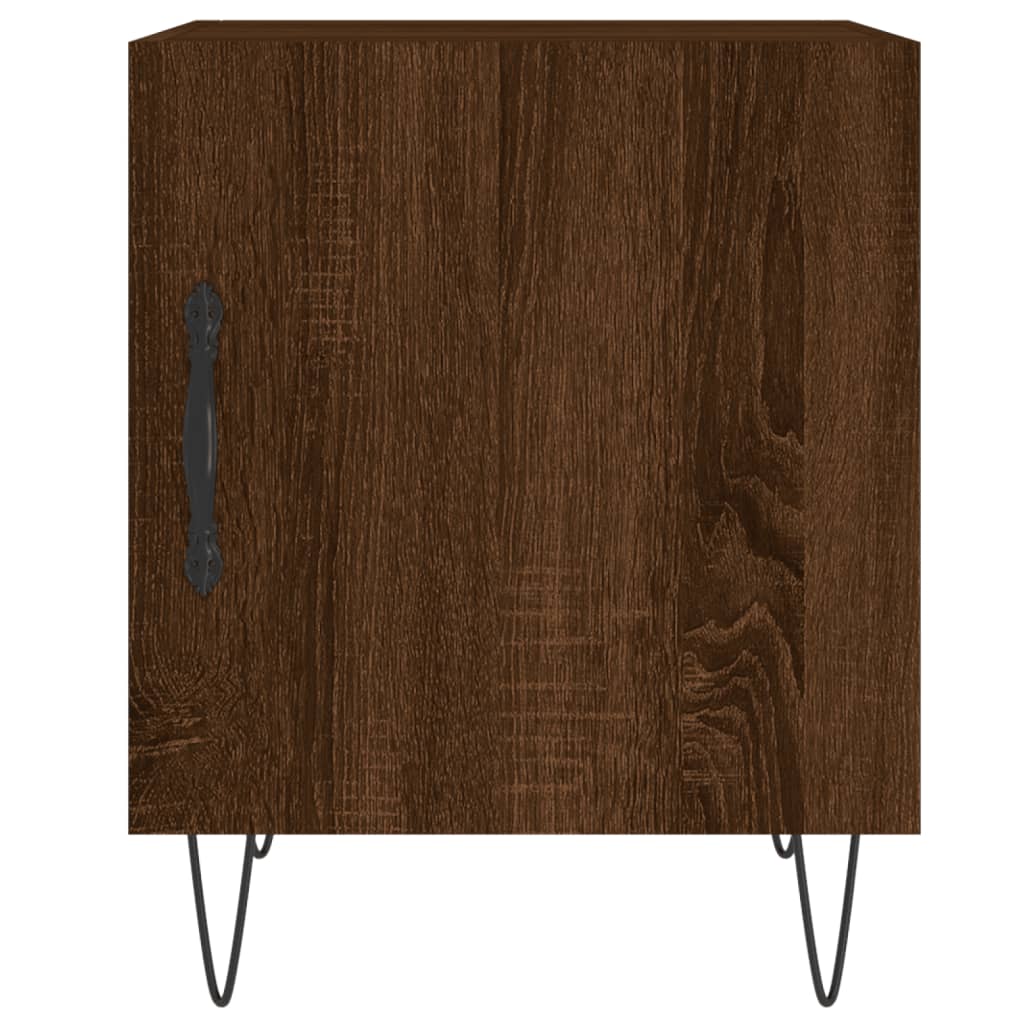 Brown Oak Bedside Cabinets, 2 Pcs, 40x40x50 cm, Engineered Wood