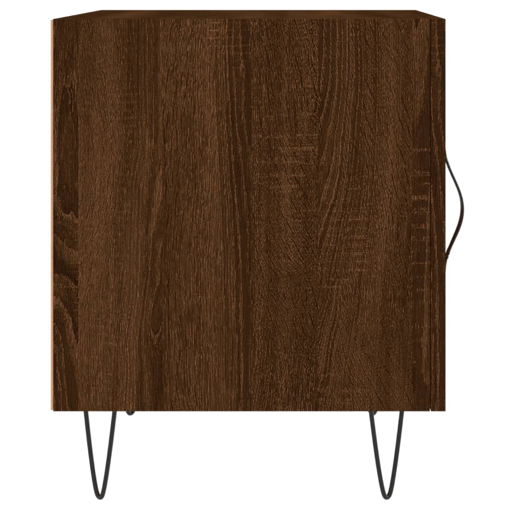 Brown Oak Bedside Cabinets, 2 Pcs, 40x40x50 cm, Engineered Wood