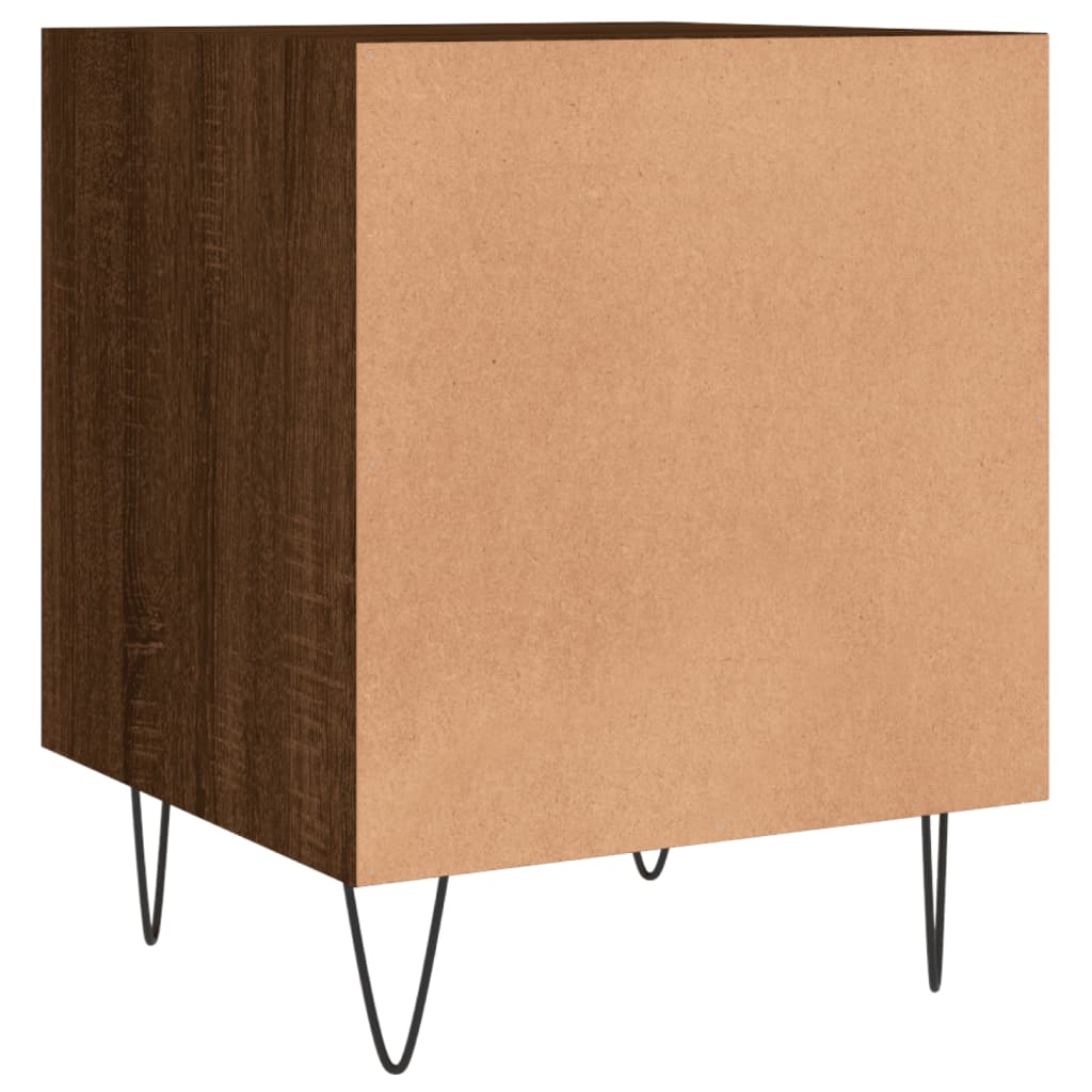 Brown Oak Bedside Cabinets, 2 Pcs, 40x40x50 cm, Engineered Wood