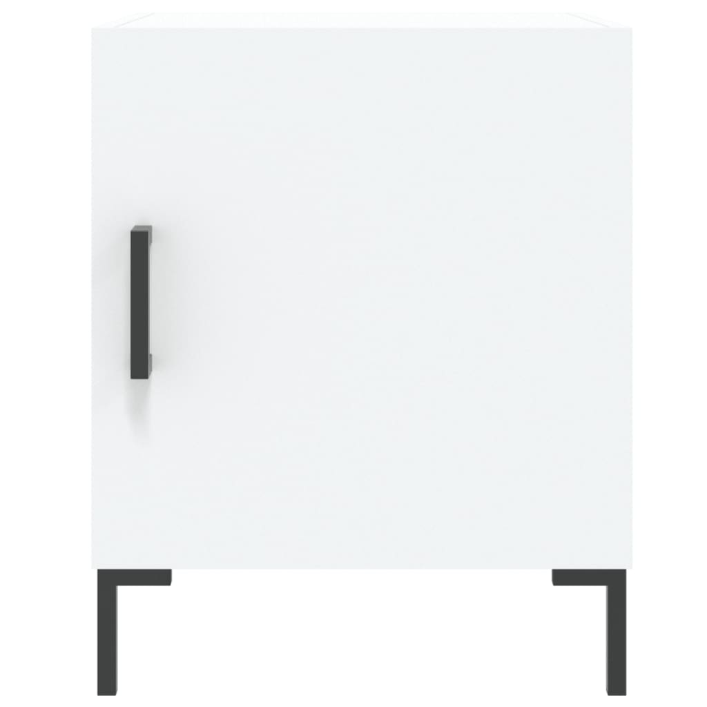 White Bedside Cabinet 40x40x50 cm - Modern Engineered Wood