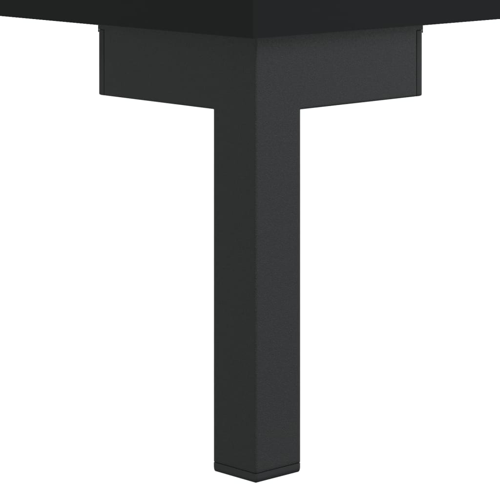 Black Engineered Wood Bedside Cabinet 40x40x50 cm