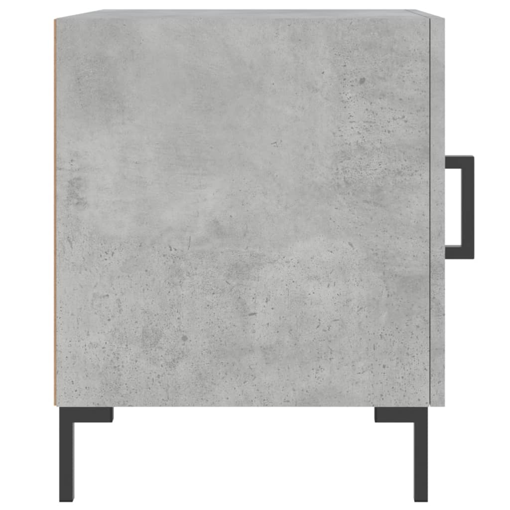 Concrete Grey Bedside Cabinets, 2 Pcs, 40x40x50 cm, Engineered Wood