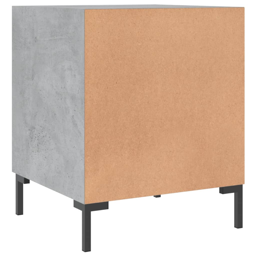 Concrete Grey Bedside Cabinets, 2 Pcs, 40x40x50 cm, Engineered Wood