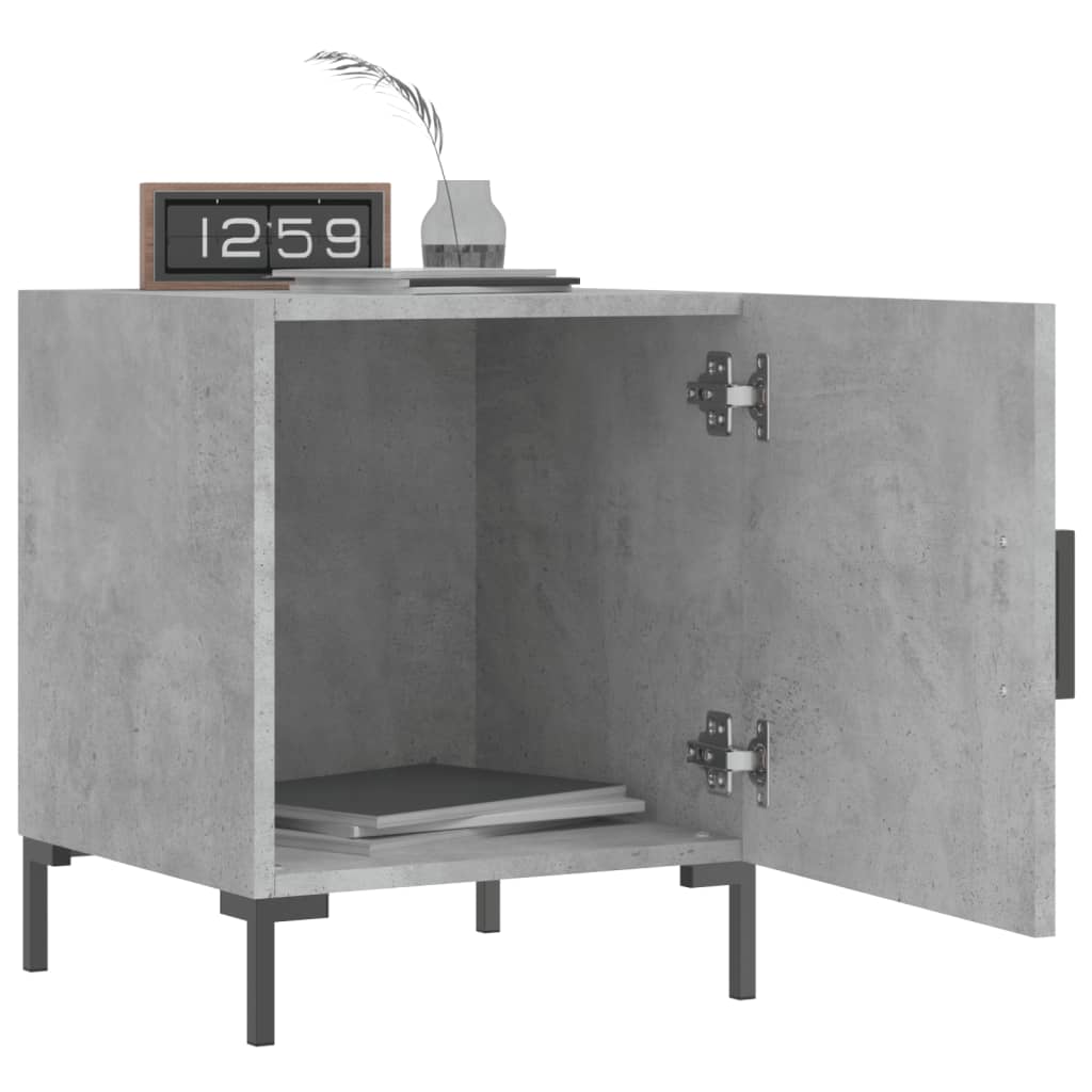 Concrete Grey Bedside Cabinets, 2 Pcs, 40x40x50 cm, Engineered Wood