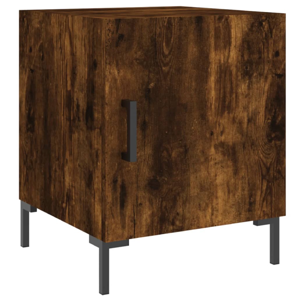 Smoked Oak Bedside Cabinets 2 Pcs - 40x40x50 cm Engineered Wood