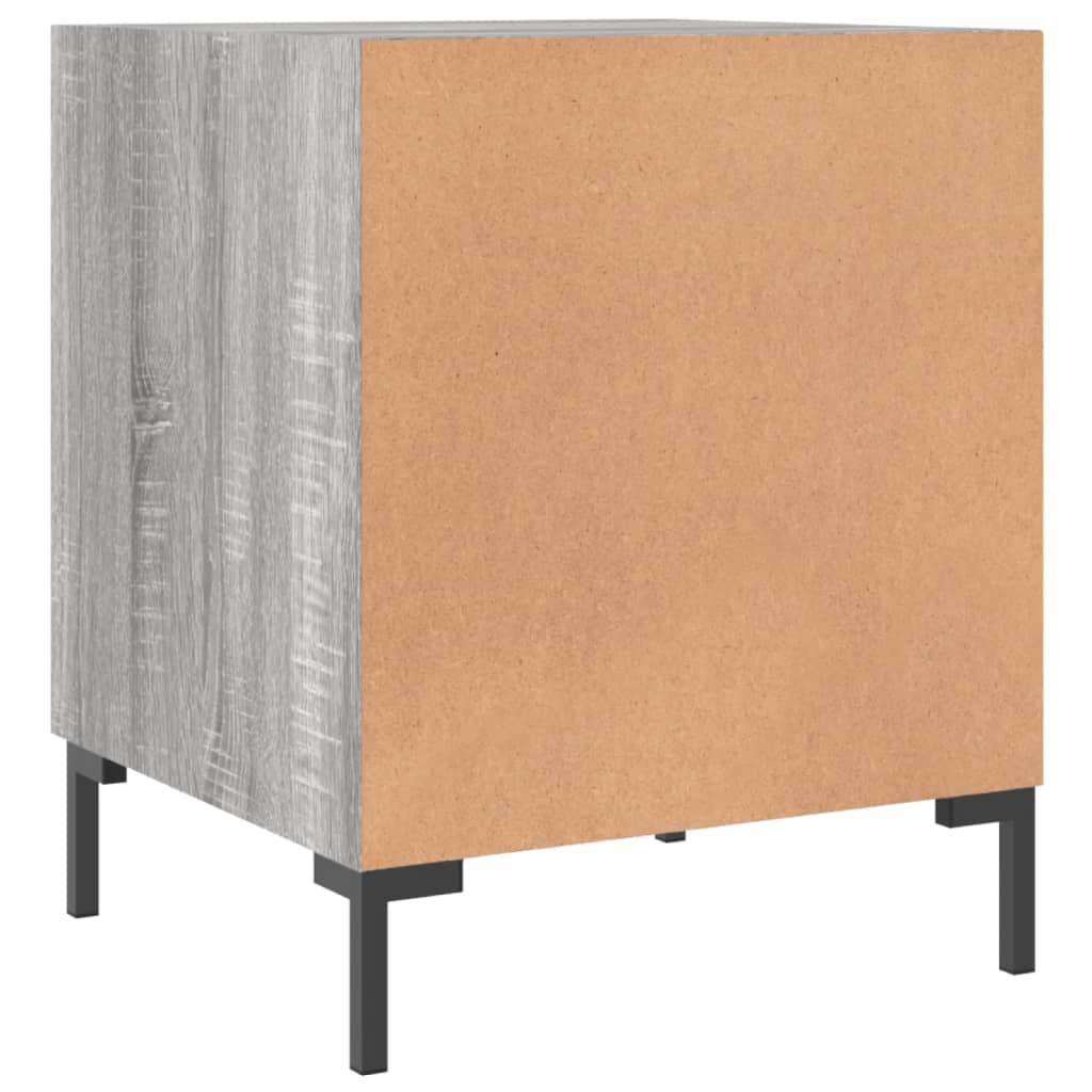Grey Sonoma Bedside Cabinets 2pcs 40x40x50 cm - Engineered Wood