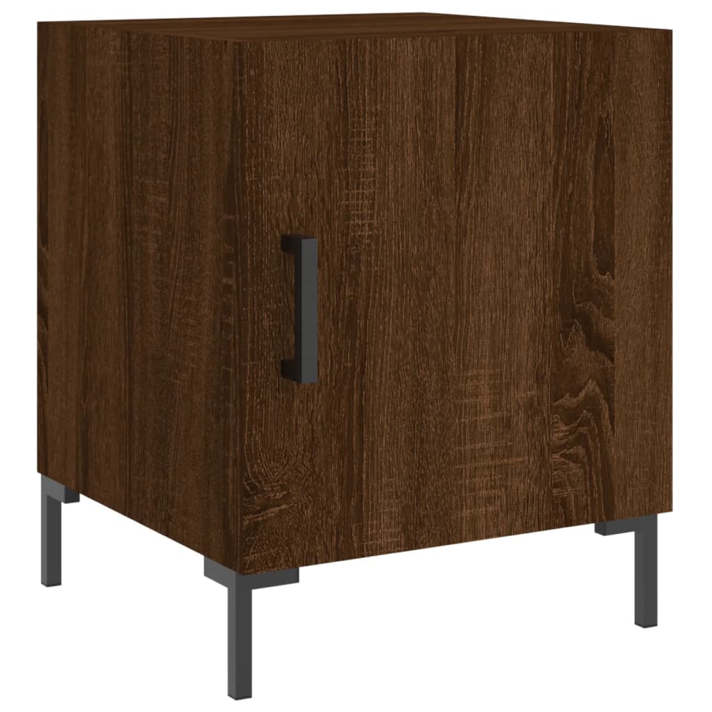 Brown Oak Bedside Cabinet 40x40x50 cm - Engineered Wood