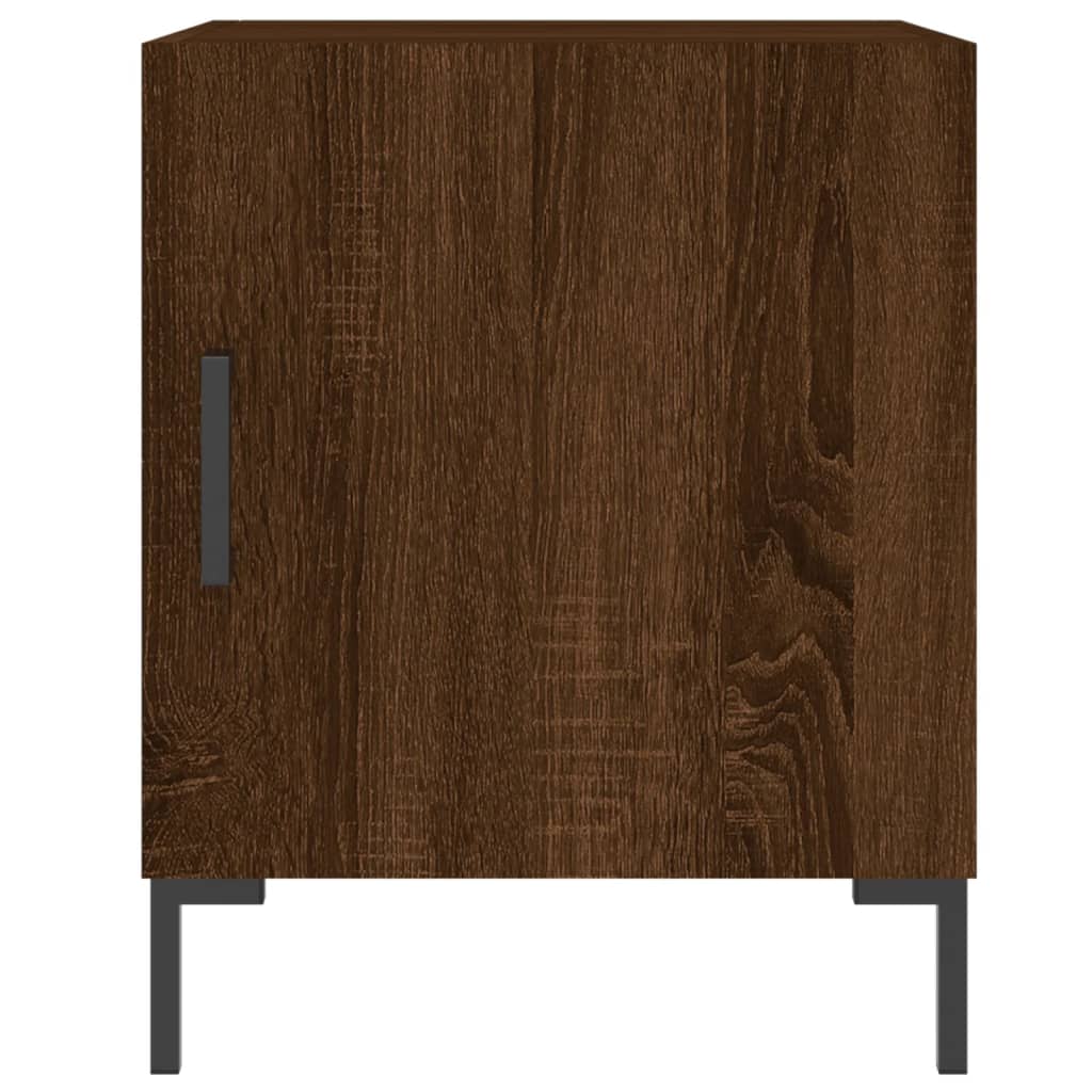 Brown Oak Bedside Cabinet 40x40x50 cm - Engineered Wood