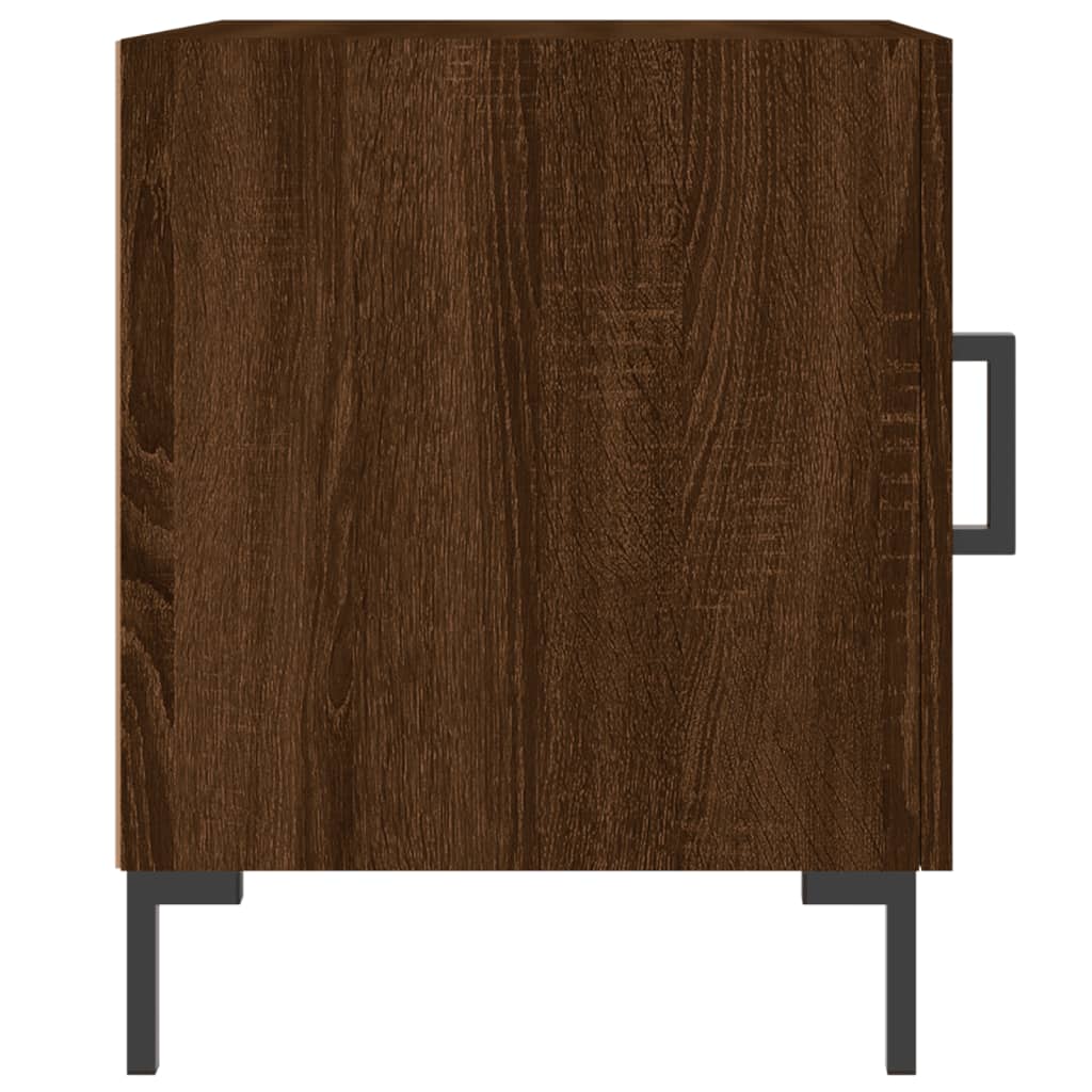 Brown Oak Bedside Cabinet 40x40x50 cm - Engineered Wood
