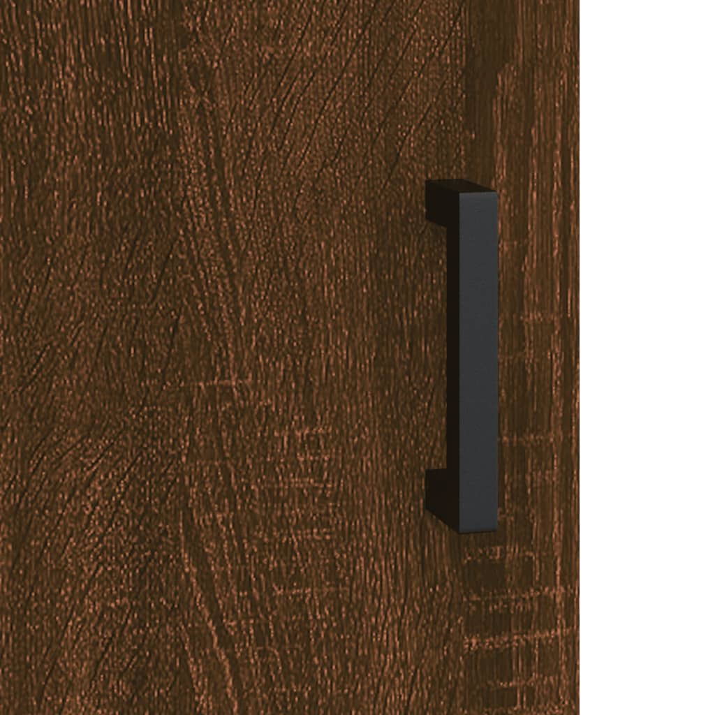 Brown Oak Bedside Cabinets Set, 2 Pcs, 40x40x50 cm, Engineered Wood