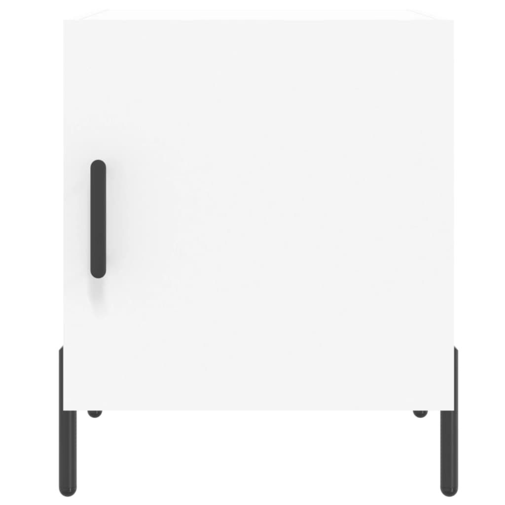 White Engineered Wood Bedside Cabinet 40x40x50 cm