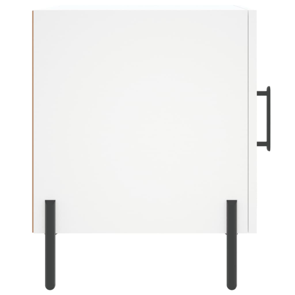 White Engineered Wood Bedside Cabinet 40x40x50 cm