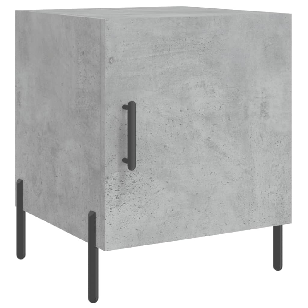 Concrete Grey Bedside Cabinet, 40x40x50 cm, Engineered Wood