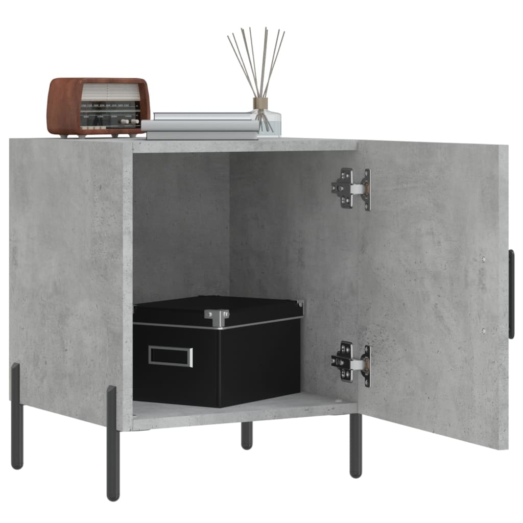 Concrete Grey Bedside Cabinet, 40x40x50 cm, Engineered Wood