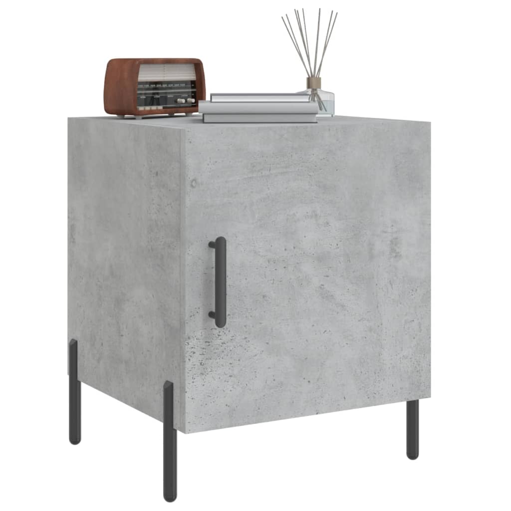 Concrete Grey Bedside Cabinet, 40x40x50 cm, Engineered Wood