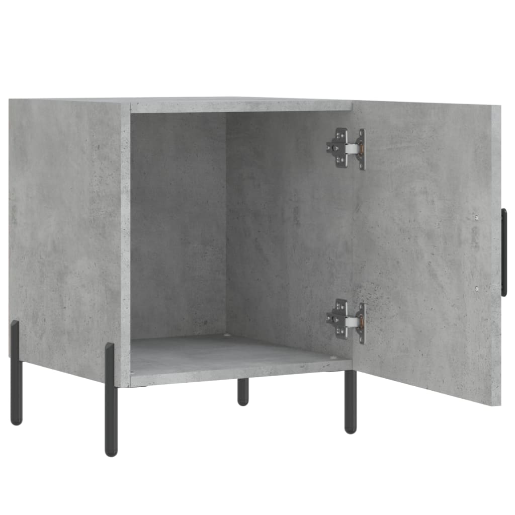 Concrete Grey Bedside Cabinet, 40x40x50 cm, Engineered Wood