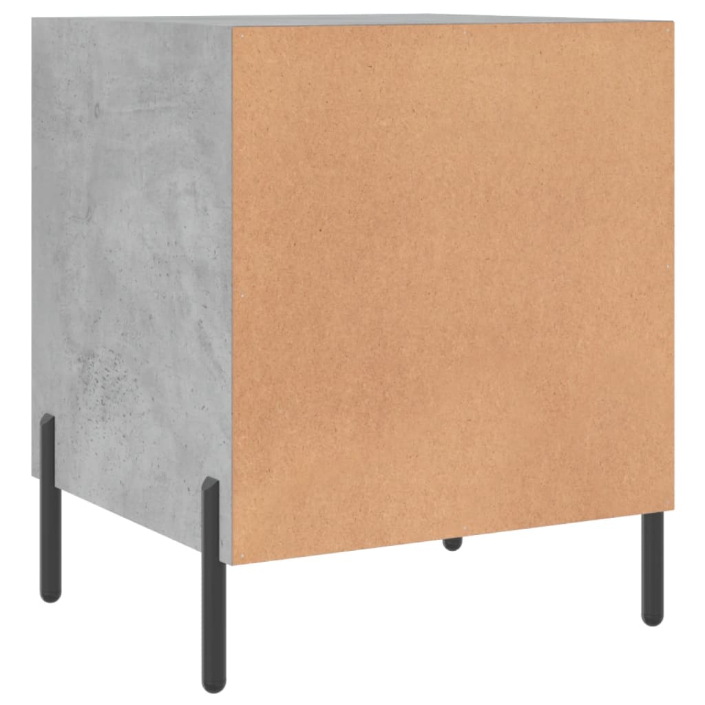 Concrete Grey Bedside Cabinet, 40x40x50 cm, Engineered Wood