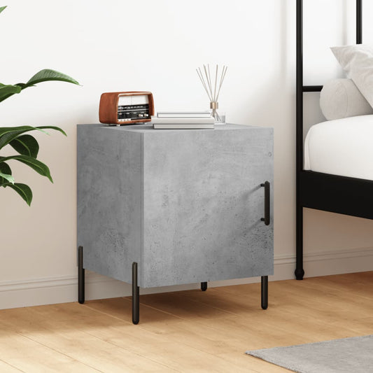 Concrete Grey Bedside Cabinet, 40x40x50 cm, Engineered Wood