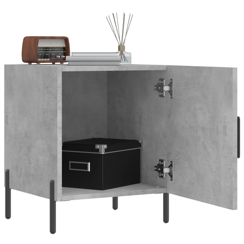 Concrete Grey Bedside Cabinets 2 pcs, Engineered Wood 40x40x50 cm