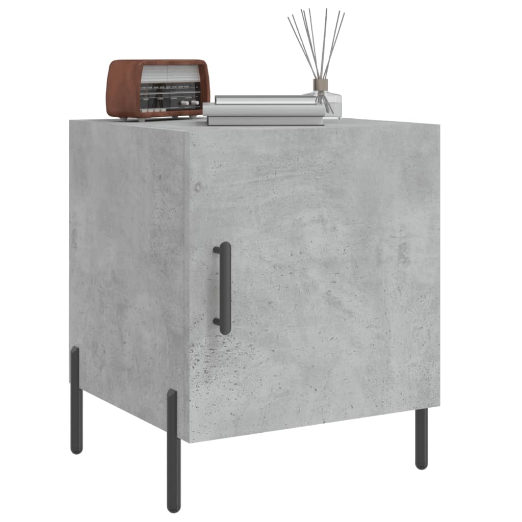 Concrete Grey Bedside Cabinets 2 pcs, Engineered Wood 40x40x50 cm