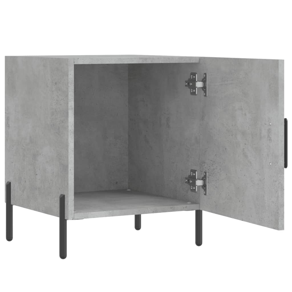 Concrete Grey Bedside Cabinets 2 pcs, Engineered Wood 40x40x50 cm