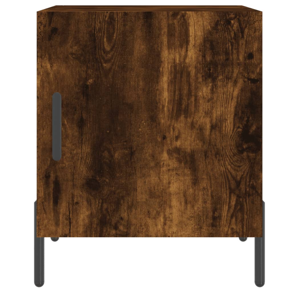 Smoked Oak Bedside Cabinet 40x40x50 cm - Engineered Wood Beauty