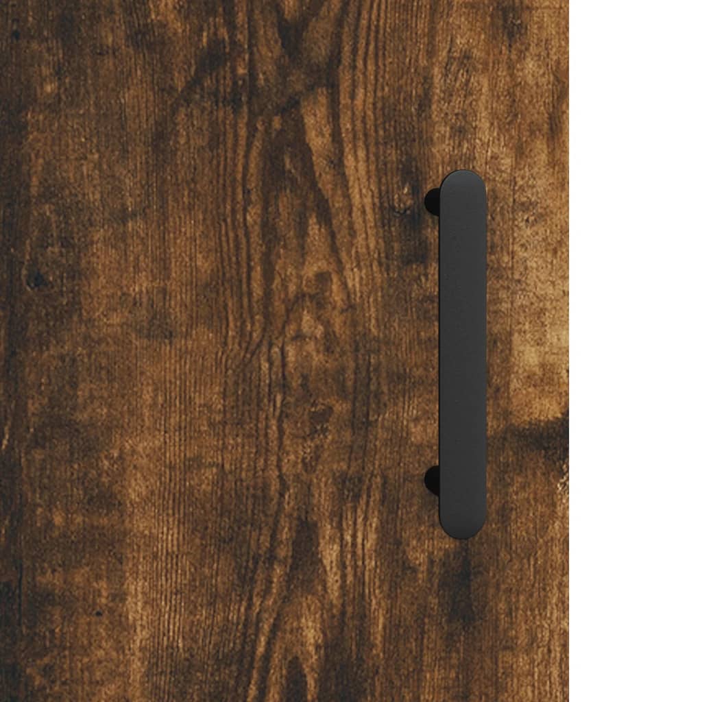 Smoked Oak Bedside Cabinet 40x40x50 cm - Engineered Wood Beauty