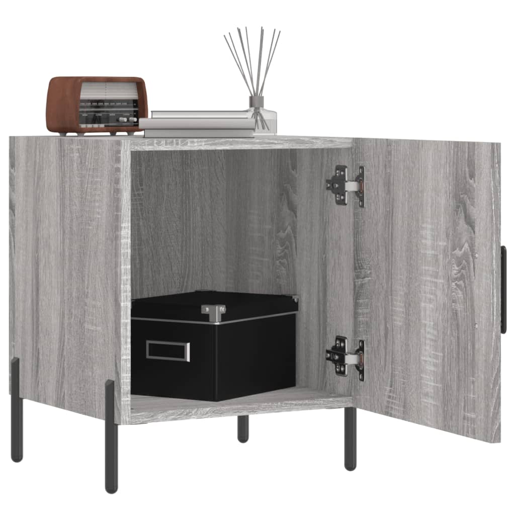 Grey Sonoma Engineered Wood Bedside Cabinets, 2 pcs, 40x40x50 cm