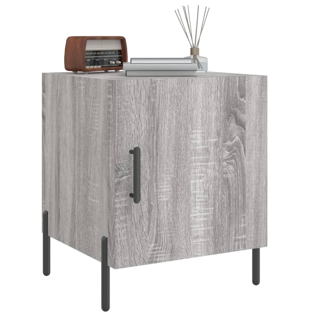 Grey Sonoma Engineered Wood Bedside Cabinets, 2 pcs, 40x40x50 cm