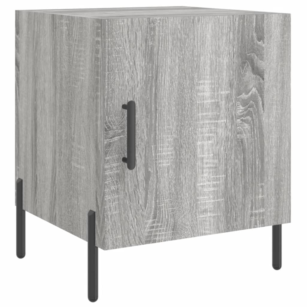 Grey Sonoma Engineered Wood Bedside Cabinets, 2 pcs, 40x40x50 cm